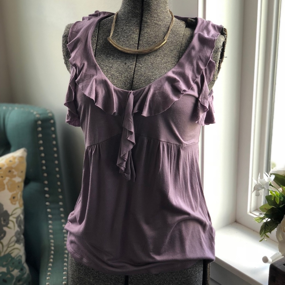 Purple Ruffle Shirt